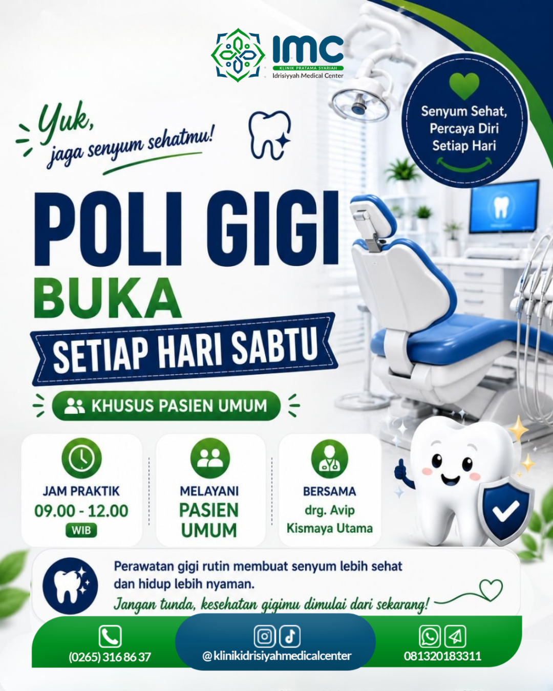 Poli Gigi IMC Kini Hadir Setiap Hari Sabtu untuk Anda
